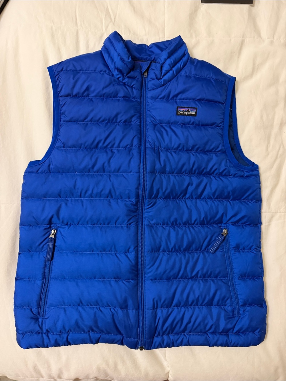 Patagonia Boys Royal Blue Quilted Down Puffer Vest